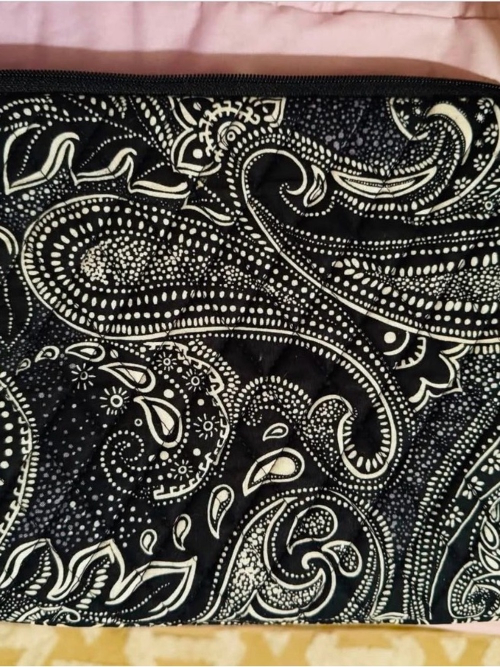 Black and White Paisley Quilted Home Accent - Vera Bradley